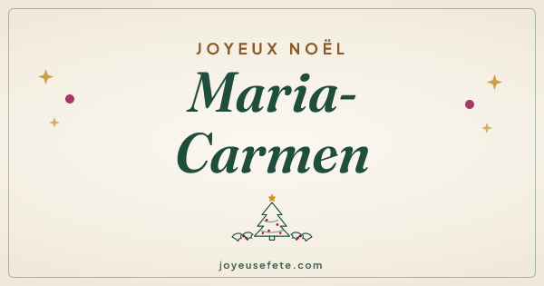 Image « Joyeux Noël Maria-Carmen » au format large