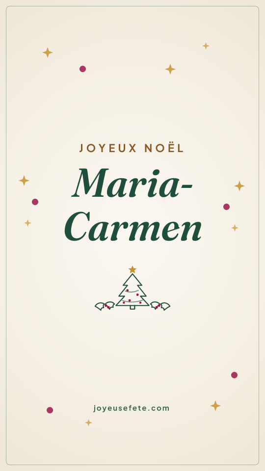 Image « Joyeux Noël Maria-Carmen » au format story