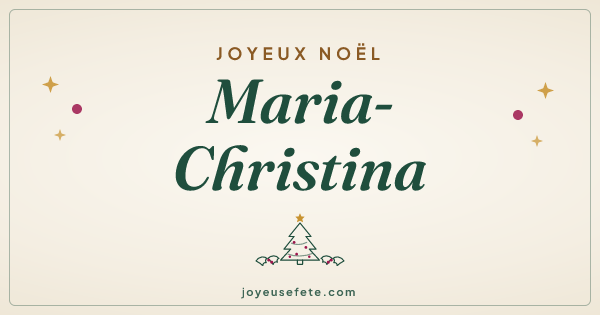 Image « Joyeux Noël Maria-Christina » au format large