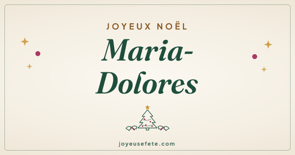 Image « Joyeux Noël Maria-Dolores » au format large