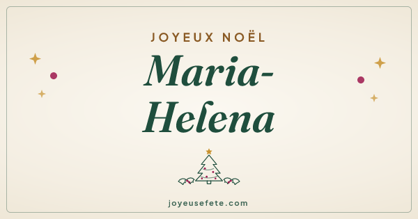 Image « Joyeux Noël Maria-Helena » au format large