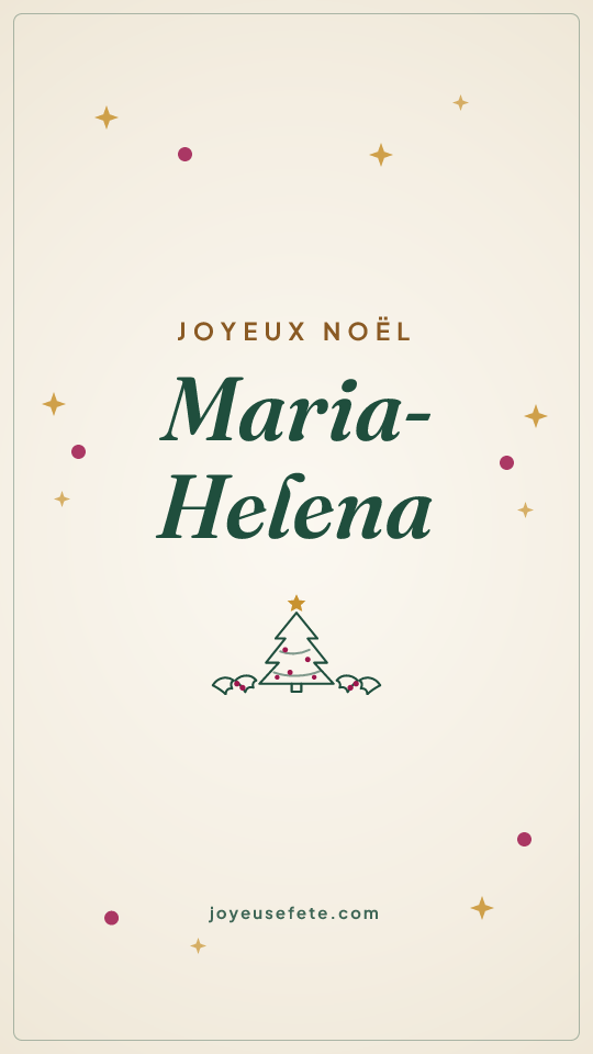 Image « Joyeux Noël Maria-Helena » au format story