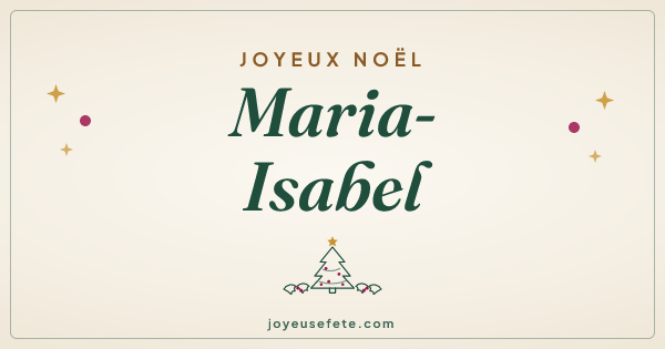 Image « Joyeux Noël Maria-Isabel » au format large