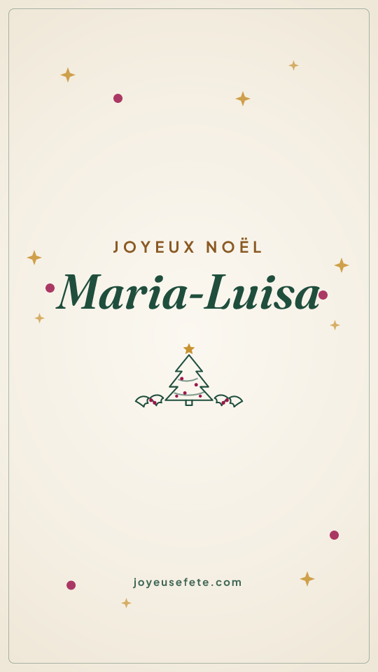 Image « Joyeux Noël Maria-Luisa » au format story