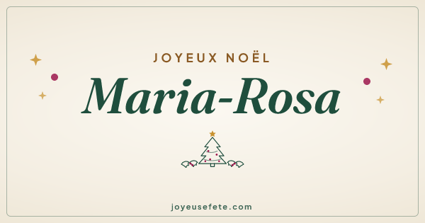 Image « Joyeux Noël Maria-Rosa » au format large