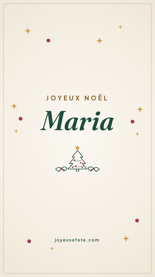 Image « Joyeux Noël Maria » au format story