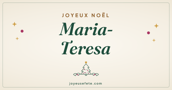 Image « Joyeux Noël Maria-Teresa » au format large