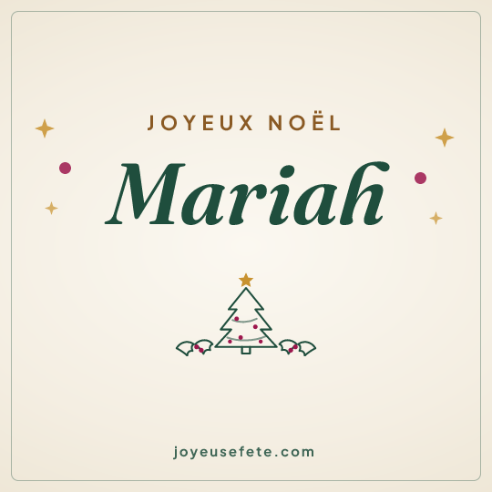 Image carrée « Joyeux Noël Mariah » pour WhatsApp