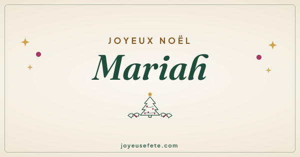 Image « Joyeux Noël Mariah » au format large