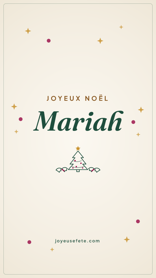 Image « Joyeux Noël Mariah » au format story