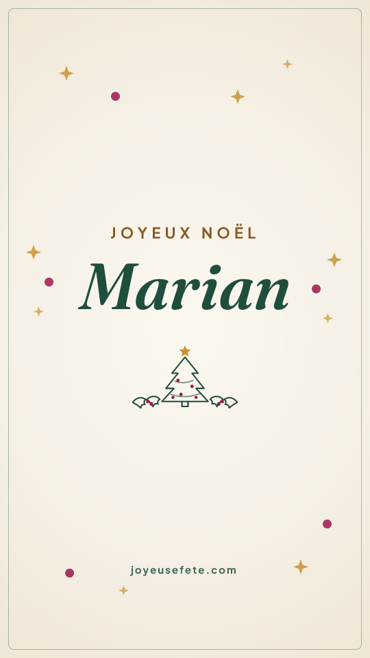 Image « Joyeux Noël Marian » au format story