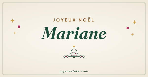 Image « Joyeux Noël Mariane » au format large
