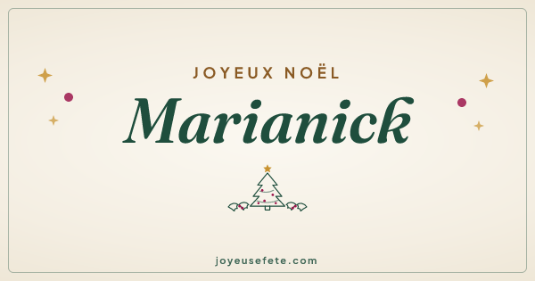 Image « Joyeux Noël Marianick » au format large