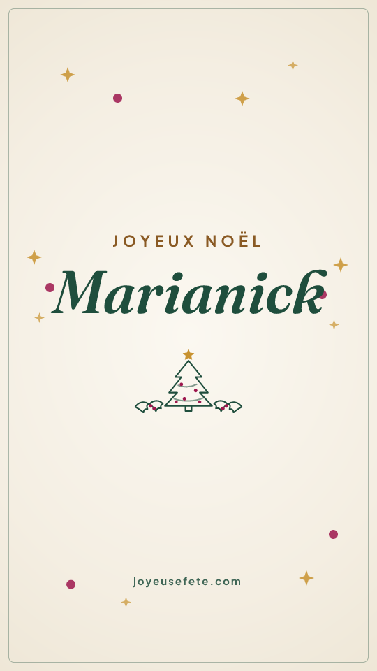 Image « Joyeux Noël Marianick » au format story