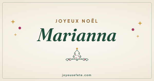 Image « Joyeux Noël Marianna » au format large
