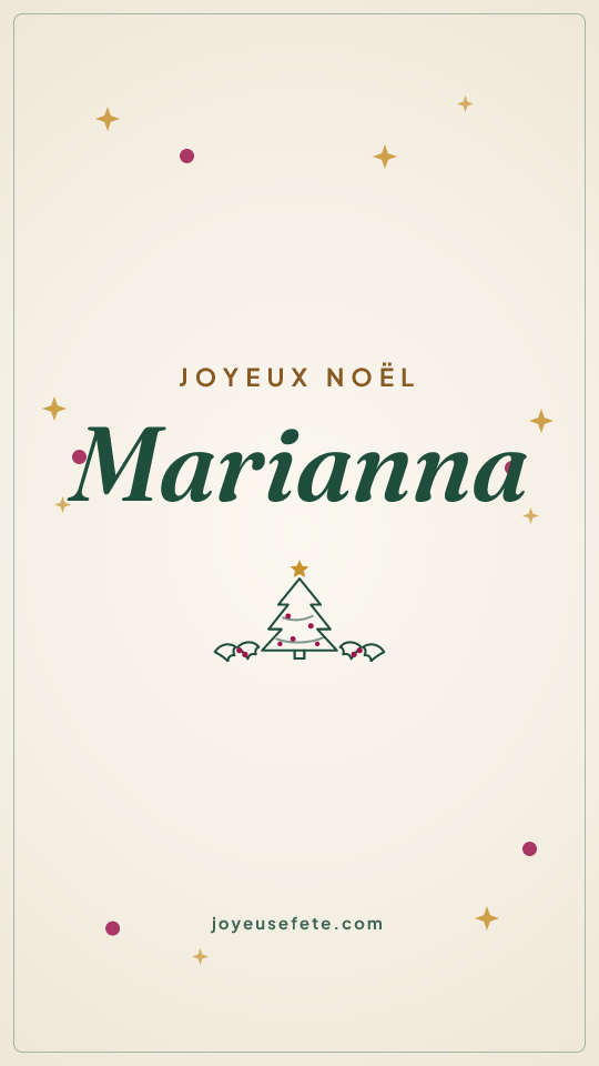 Image « Joyeux Noël Marianna » au format story