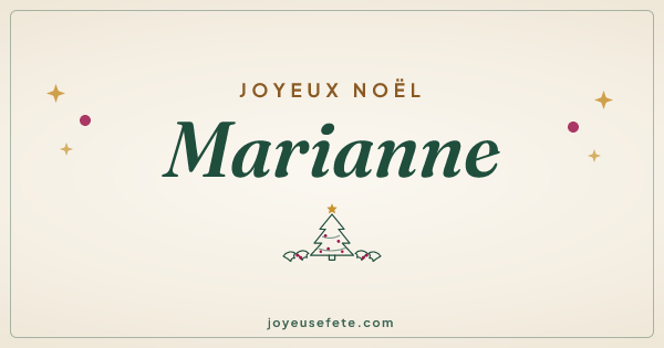 Image « Joyeux Noël Marianne » au format large