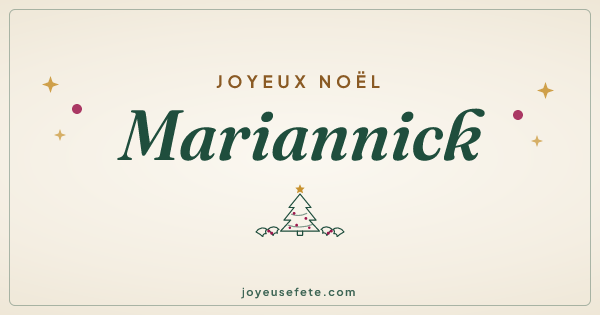 Image « Joyeux Noël Mariannick » au format large