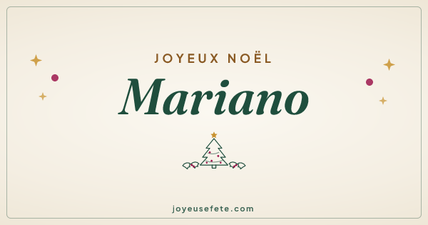 Image « Joyeux Noël Mariano » au format large