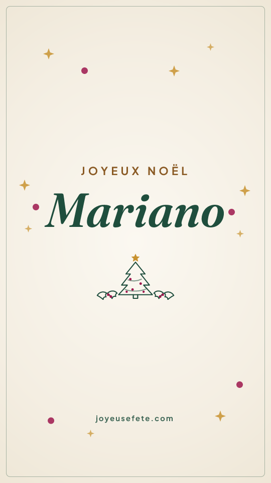 Image « Joyeux Noël Mariano » au format story