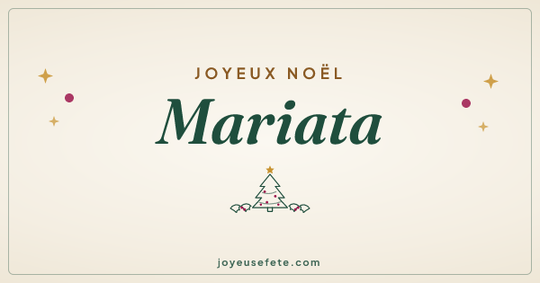 Image « Joyeux Noël Mariata » au format large