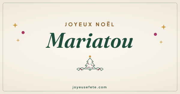 Image « Joyeux Noël Mariatou » au format large