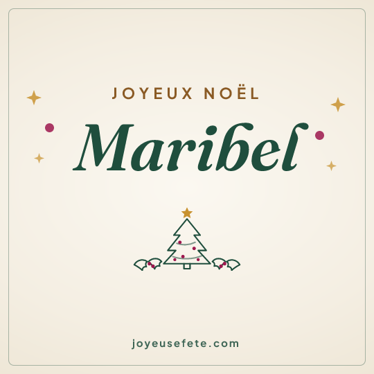Image carrée « Joyeux Noël Maribel » pour WhatsApp