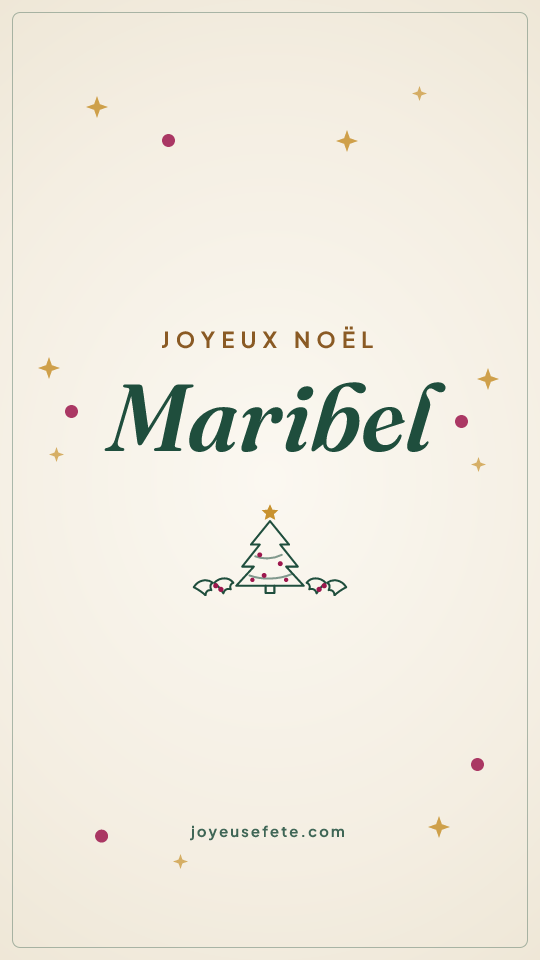 Image « Joyeux Noël Maribel » au format story