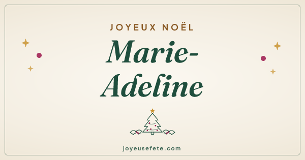 Image « Joyeux Noël Marie-Adeline » au format large