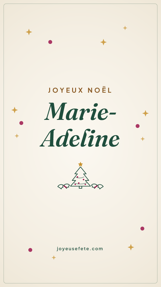 Image « Joyeux Noël Marie-Adeline » au format story