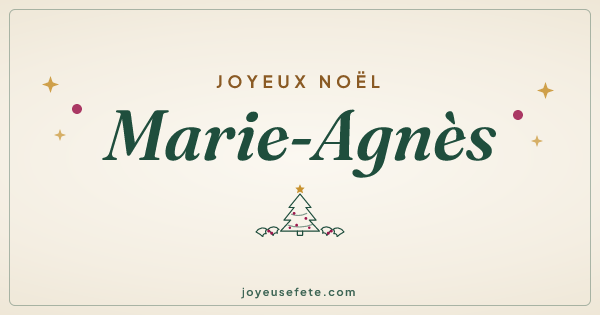 Image « Joyeux Noël Marie-Agnès » au format large