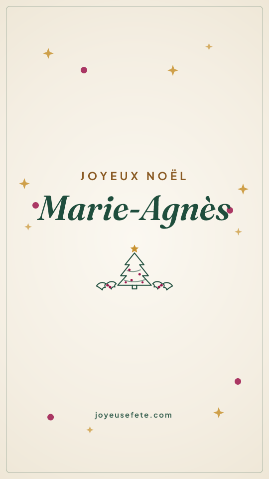 Image « Joyeux Noël Marie-Agnès » au format story