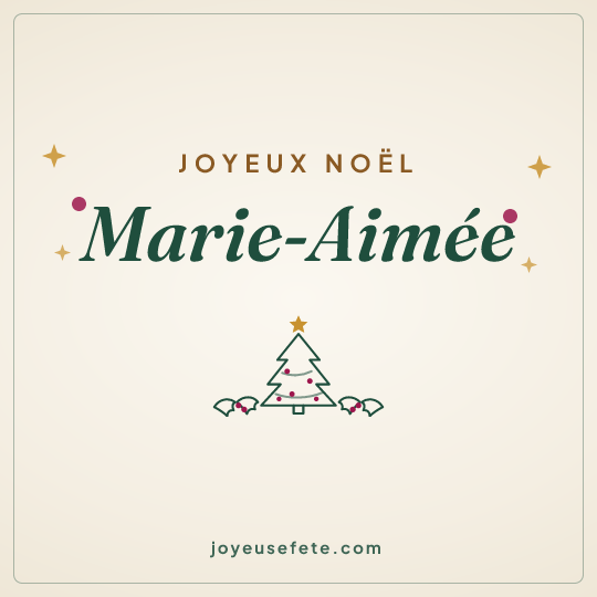 Image carrée « Joyeux Noël Marie-Aimée » pour WhatsApp