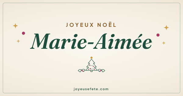 Image « Joyeux Noël Marie-Aimée » au format large