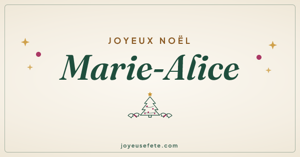 Image « Joyeux Noël Marie-Alice » au format large