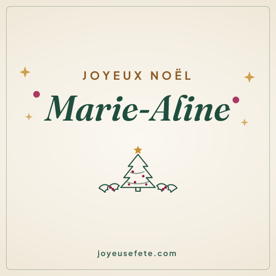 Image carrée « Joyeux Noël Marie-Aline » pour WhatsApp