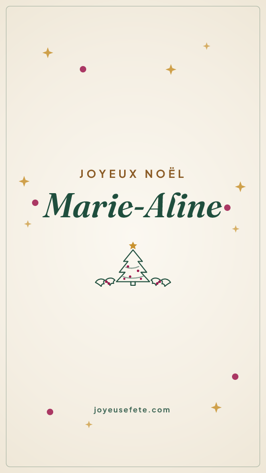 Image « Joyeux Noël Marie-Aline » au format story