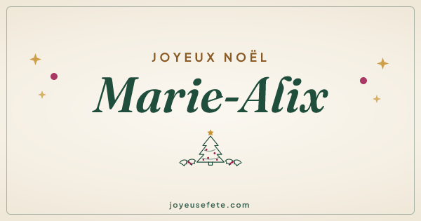 Image « Joyeux Noël Marie-Alix » au format large