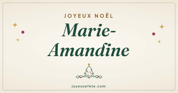 Image « Joyeux Noël Marie-Amandine » au format large