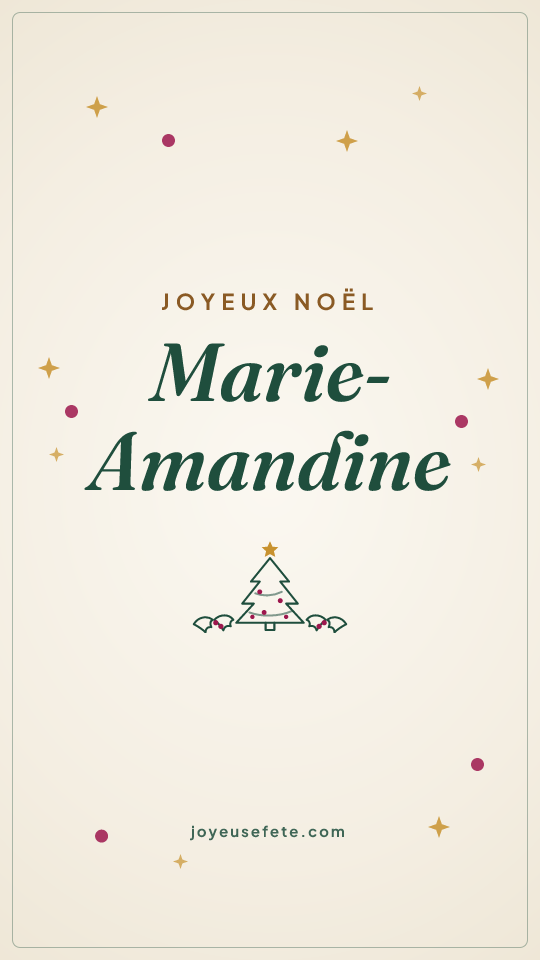 Image « Joyeux Noël Marie-Amandine » au format story
