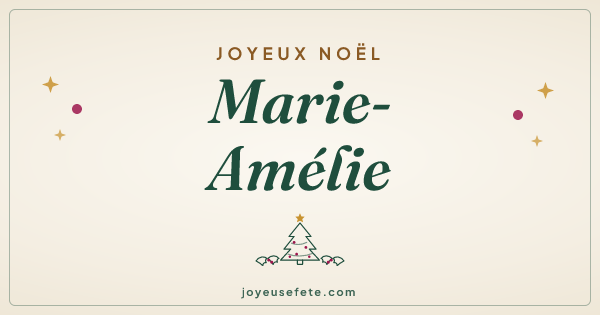 Image « Joyeux Noël Marie-Amélie » au format large