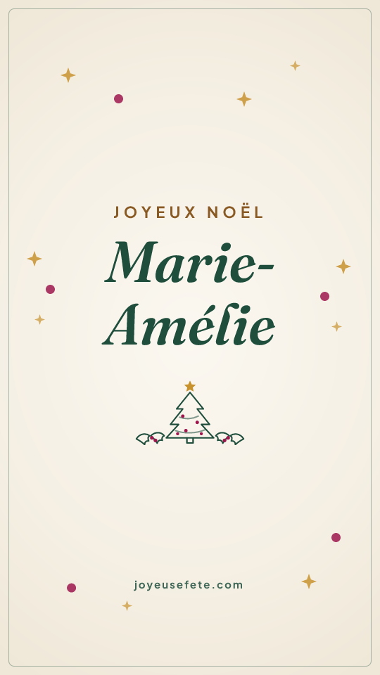 Image « Joyeux Noël Marie-Amélie » au format story