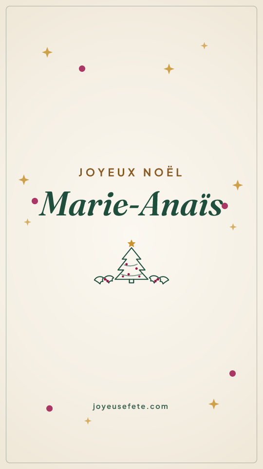 Image « Joyeux Noël Marie-Anaïs » au format story