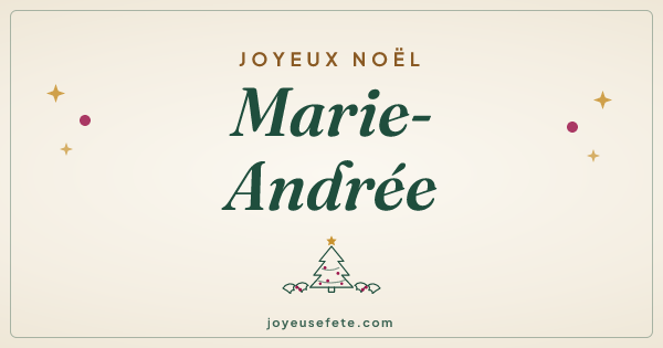 Image « Joyeux Noël Marie-Andrée » au format large