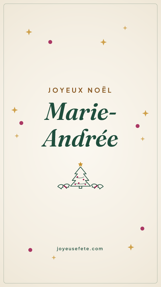 Image « Joyeux Noël Marie-Andrée » au format story