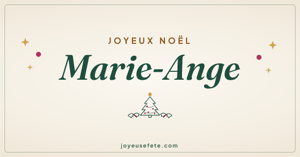 Image « Joyeux Noël Marie-Ange » au format large