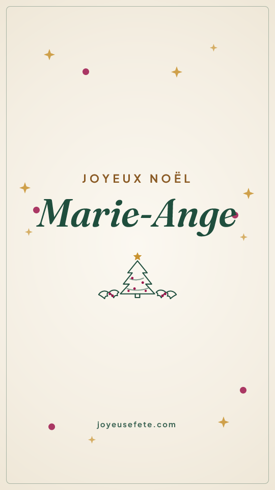 Image « Joyeux Noël Marie-Ange » au format story