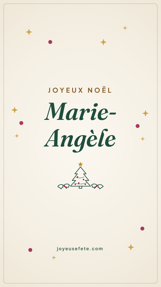 Image « Joyeux Noël Marie-Angèle » au format story