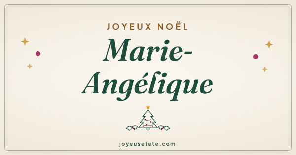 Image « Joyeux Noël Marie-Angélique » au format large