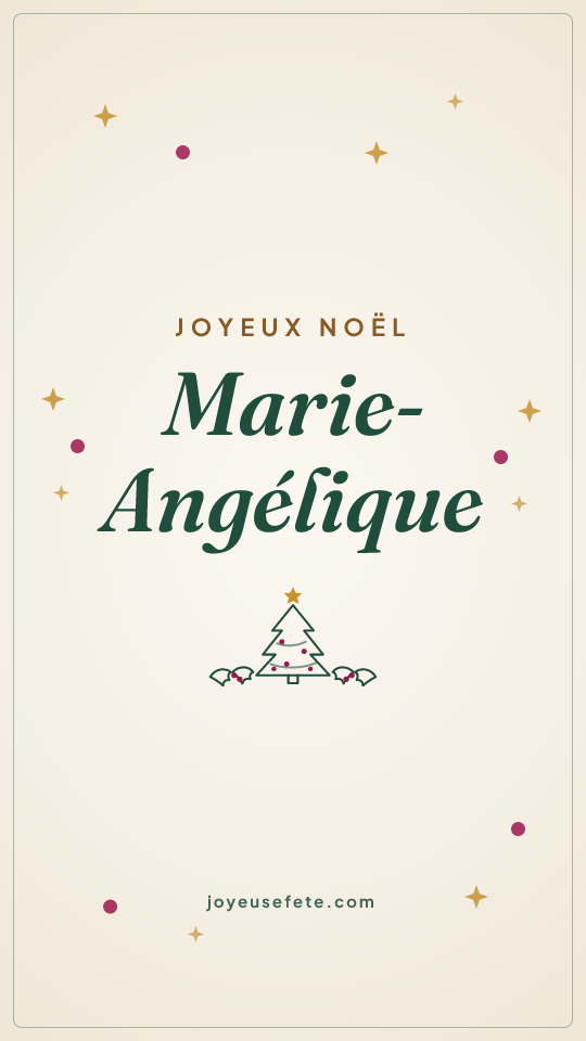 Image « Joyeux Noël Marie-Angélique » au format story